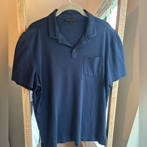 John Varvatos Men’s Navy Polo Shirt 100% Cotton Size Large